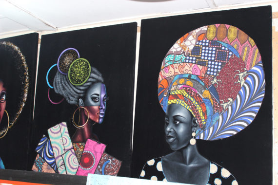 Paintings at Lekki Art Market, Lagos Nigeria